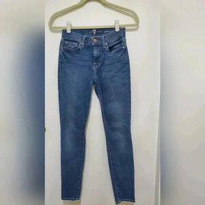 7 for all mankind Women's jeans sz 25 waist skinny cut EUC denim fall favorite